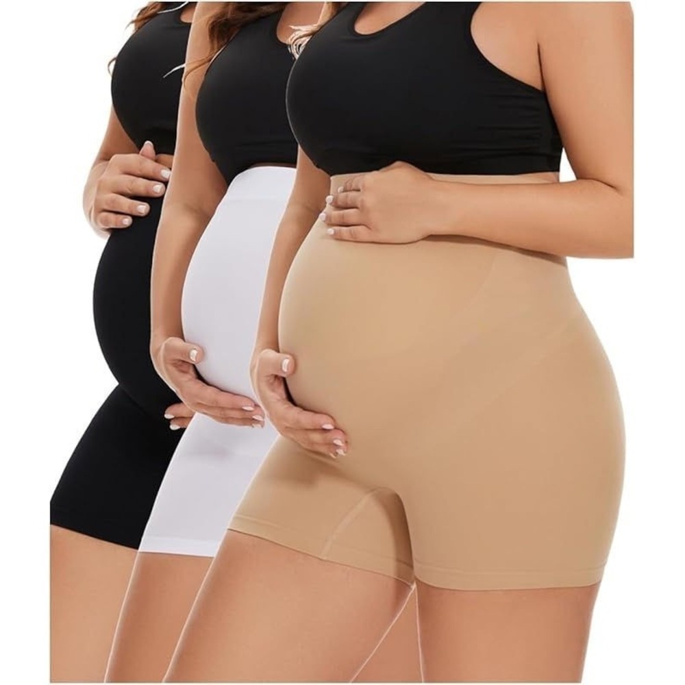 Kunindome 3-pack Seamless Maternity Shapewear Boy Shorts Underwear - Size 4XL